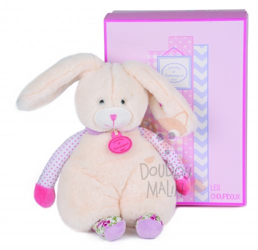  les choupidoux pantin plat lapin blanc rose violet 